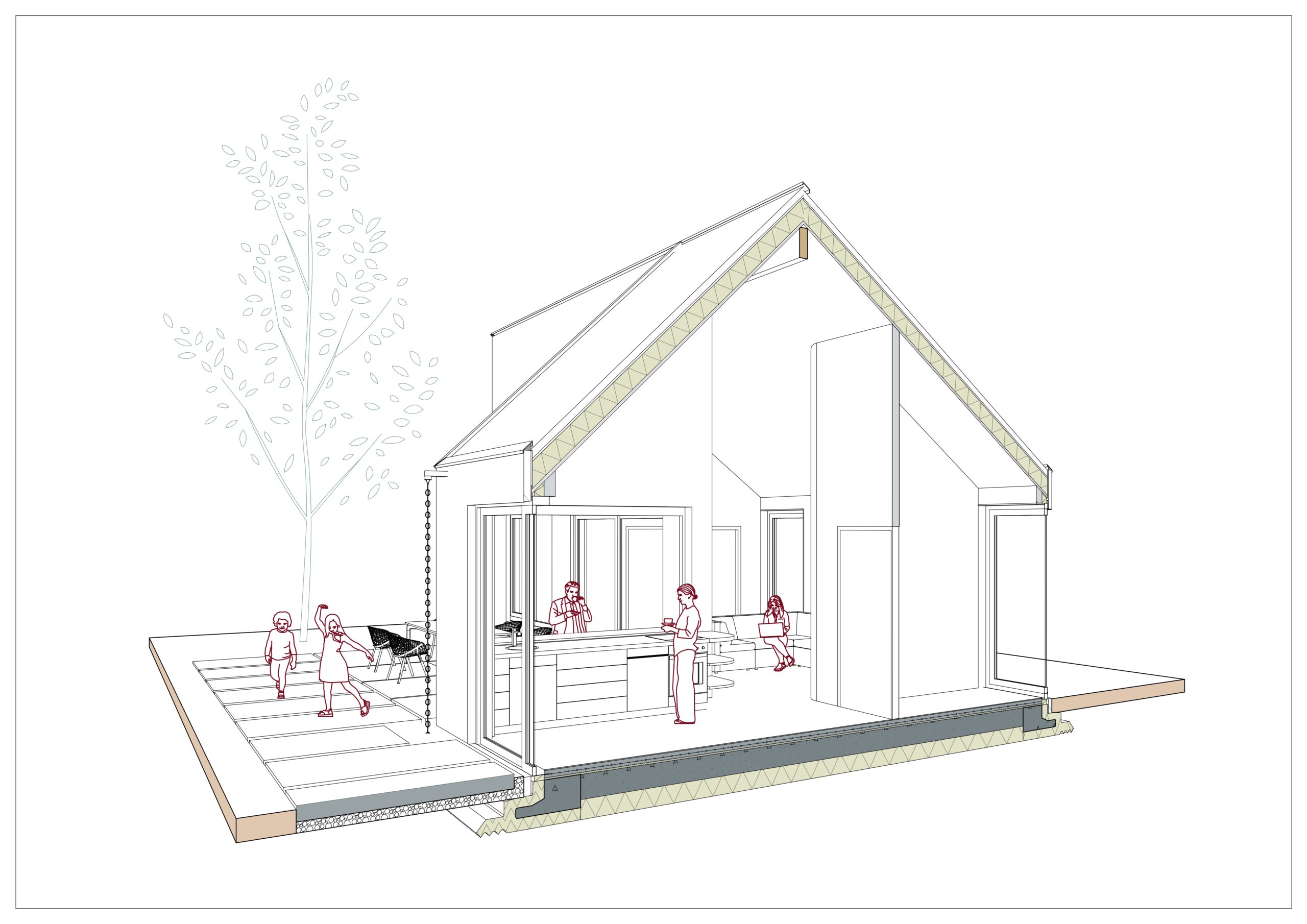 3D Section_vakantiewoning Weert_ExMaterials